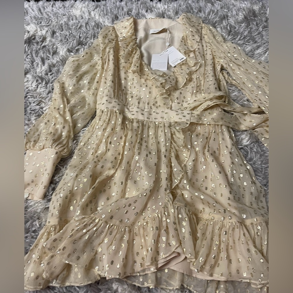 NWT Zimmermann lurex wrap mini dress . Size 0